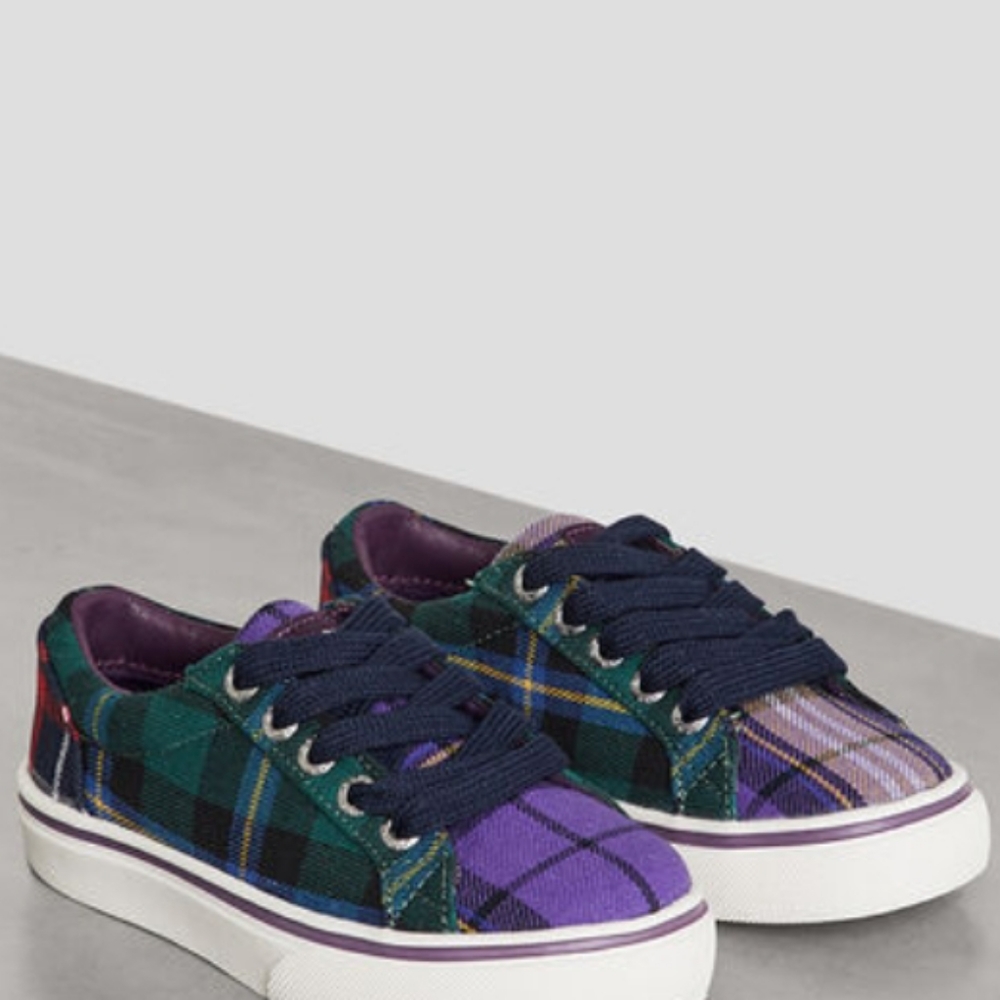 NWT BCBG PLAID SNEAKERS CALLED MOLLY